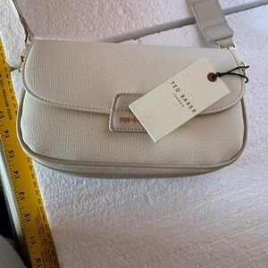 Ted Baker Off-White Shoulder Bag NWT. Metal Stud Bead on Strap